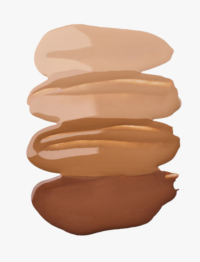 Tonos disponibles del protector solar Face Shield FLEX SPF 50 - Sunforgettable Total Protection de Colorescience sobre fondo blanco.