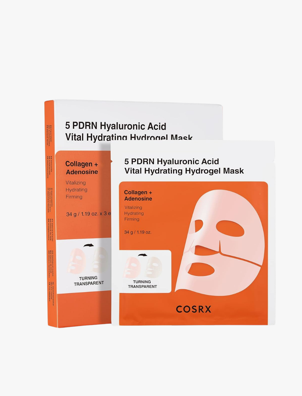 5 PDRN Hyaluronic Acid Vital Hydrating Hydrogel Mask (3 mascarillas)