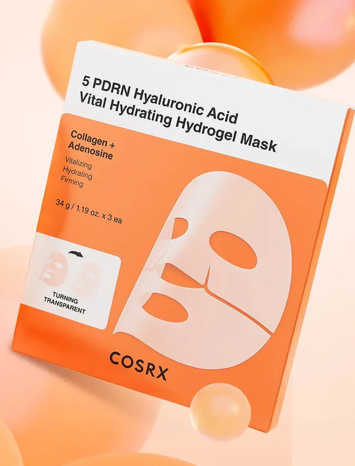 5 PDRN Hyaluronic Acid Vital Hydrating Hydrogel Mask (3 mascarillas)