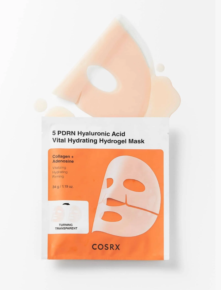 5 PDRN Hyaluronic Acid Vital Hydrating Hydrogel Mask (3 mascarillas)