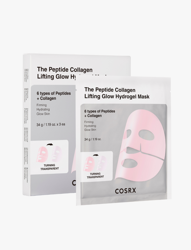 The Peptide Collagen Lifting Glow Hydrogel Mask Kit (3 mascarillas)