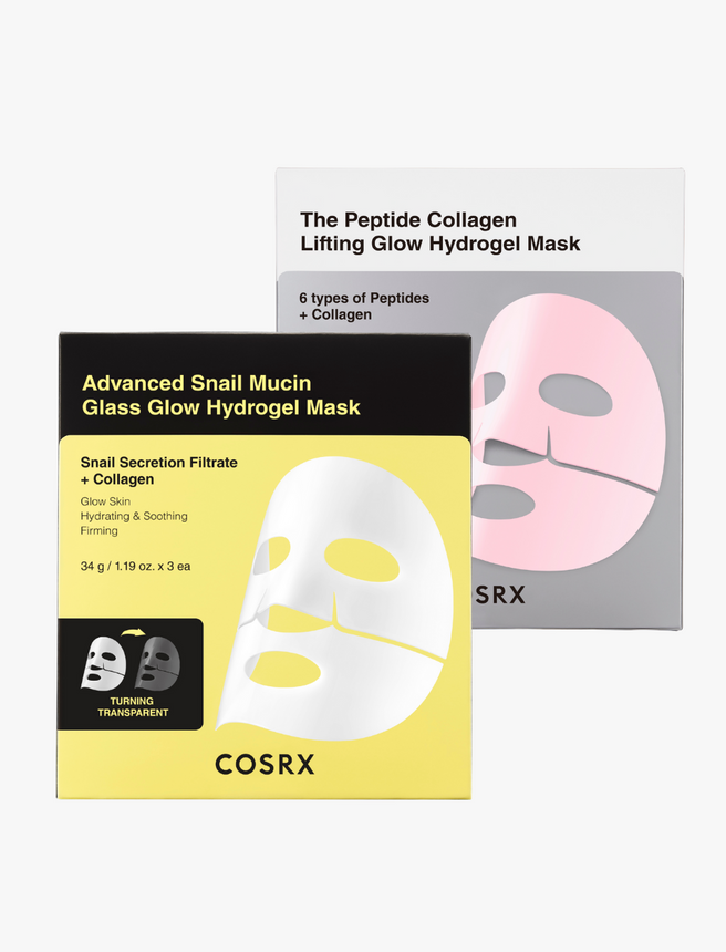 Hydrogel Snail + Collagen Glow Kit (6 mascarillas)