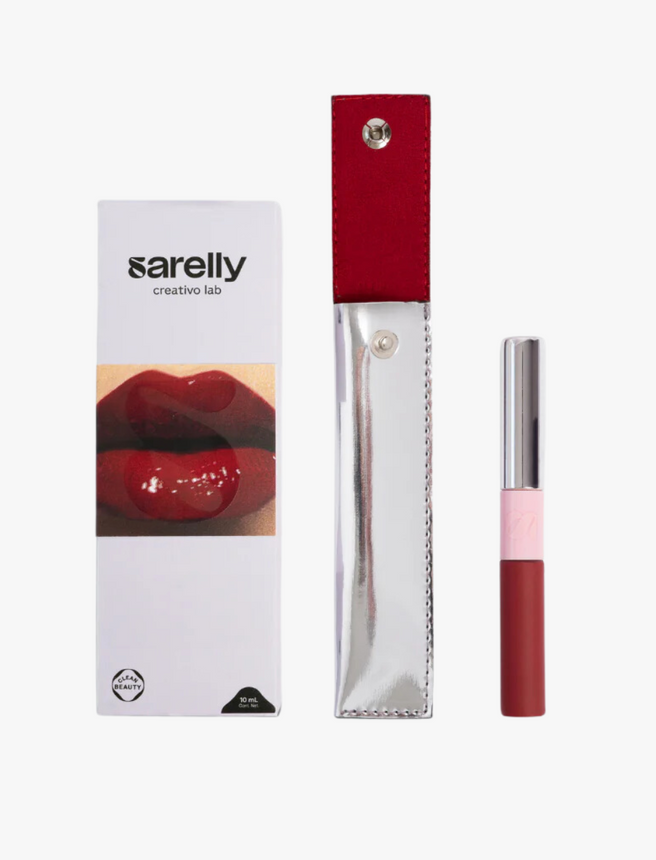 Labial Matte + Gloss Rojo con Estuche de piel vegana