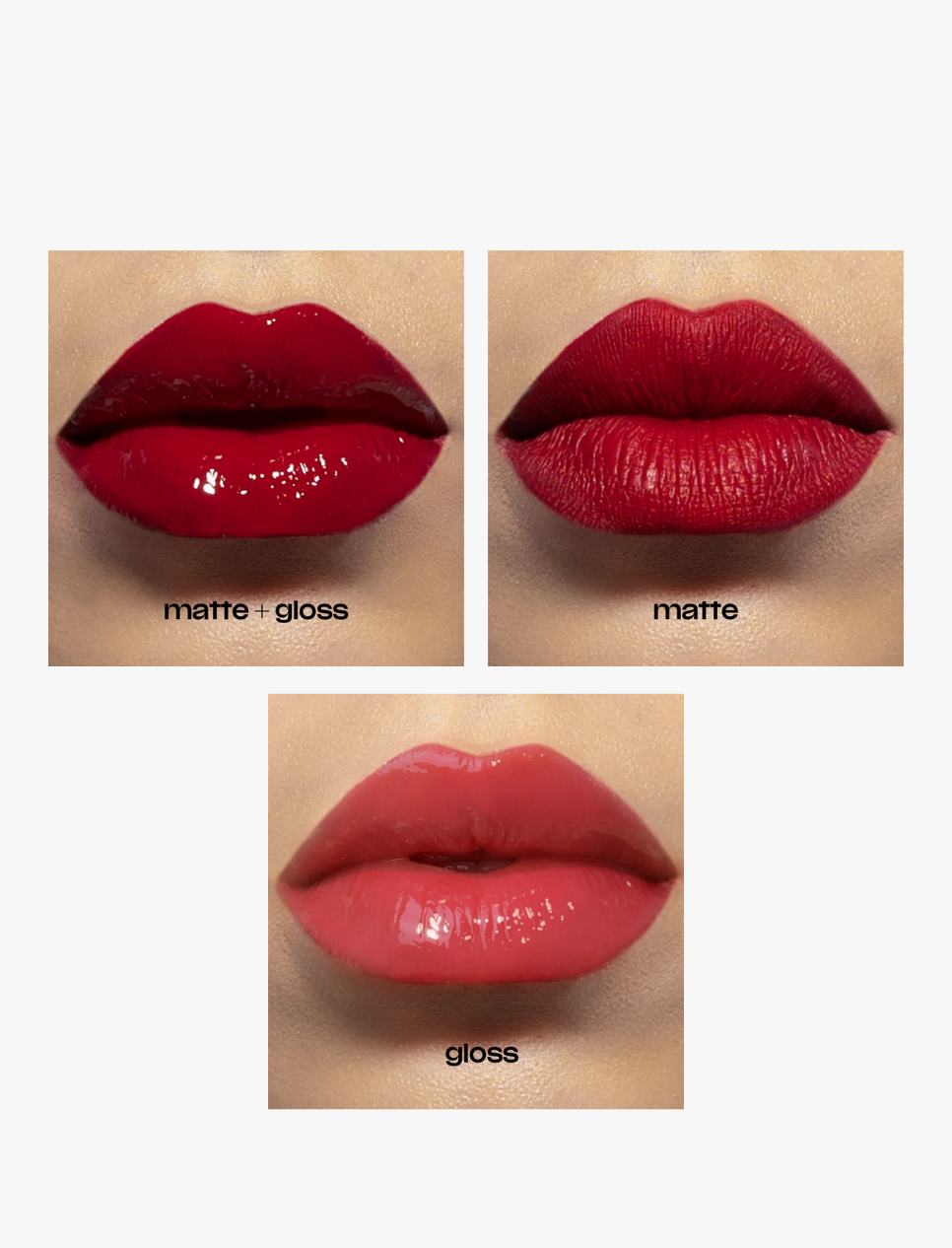 Labial Matte + Gloss Rojo con Estuche de piel vegana