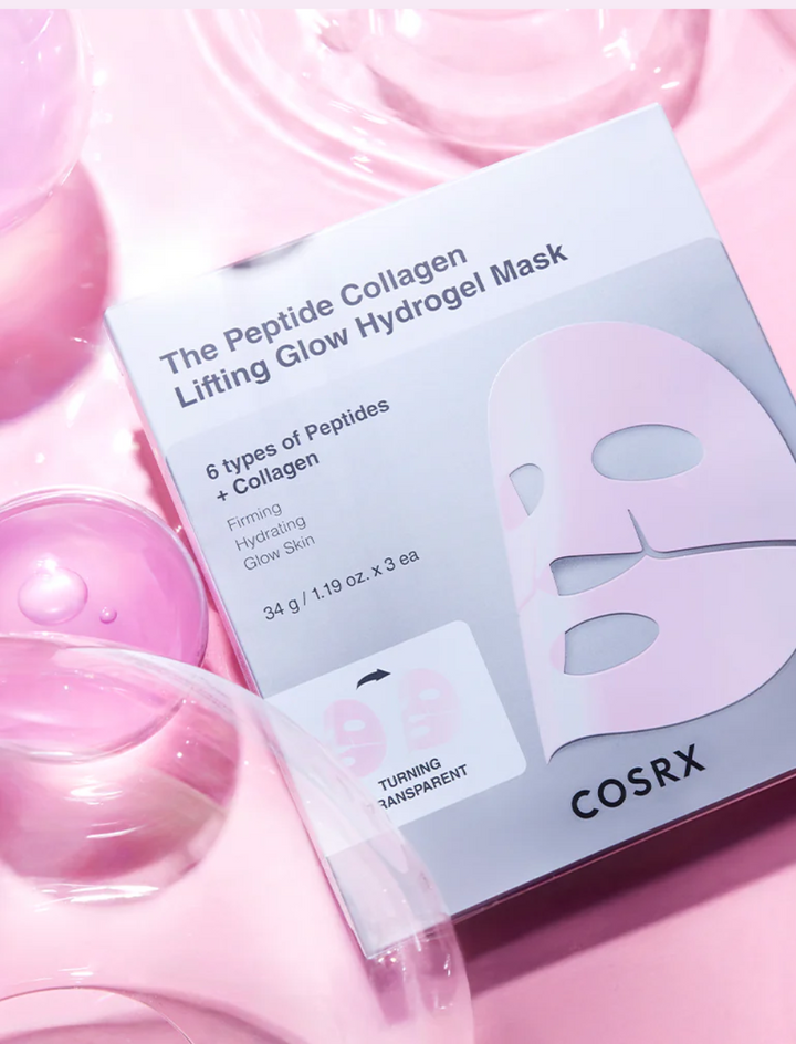 The Peptide Collagen Lifting Glow Hydrogel Mask Kit (3 mascarillas)