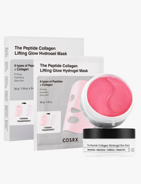 The Collagen Peptide Glow Kit (3 Hydrogel Masks + 60 Eye Patches)