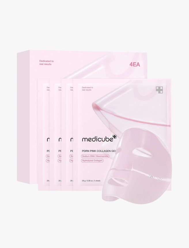 PDRN Pink Collagen Gel Mask - 4 Mascarillas